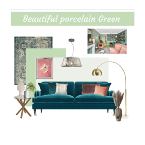 Beautiful Porcelain Green,  Individual scheme, Serviced Accommodation,  (Printed edition)